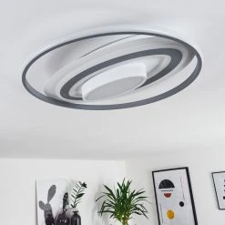 Hofstein Goro Deckenleuchte LED Grau, Wei&szlig;, 1-flammig, Fernbedienung -LED Leuchten Verkäufe 2022 goro deckenleuchte h3383452 9