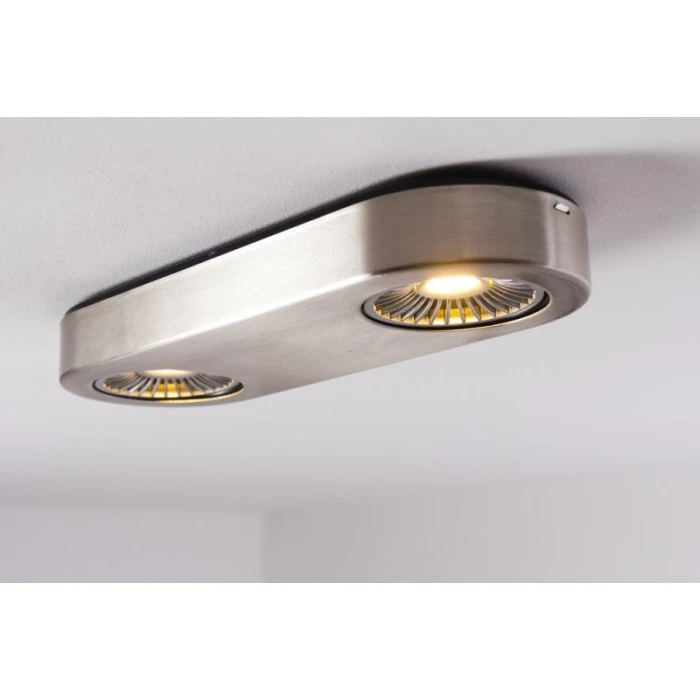 Hofstein Granada Deckenleuchte LED Nickel-Matt, 2-flammig 5 Hofstein Granada Deckenleuchte LED Nickel-Matt, 2-flammig – Bild 5