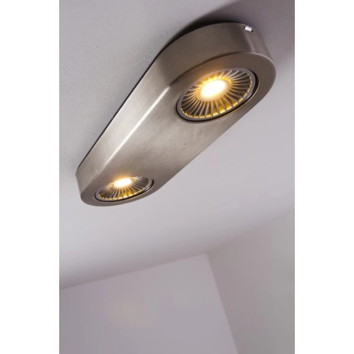 Hofstein Granada Deckenleuchte LED Nickel-Matt, 2-flammig 9 Hofstein Granada Deckenleuchte LED Nickel-Matt, 2-flammig – Bild 9