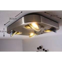 Hofstein Granada Deckenleuchte LED Nickel-Matt, 4-flammig -LED Leuchten Verkäufe 2022 granada deckenleuchte h3002292 2