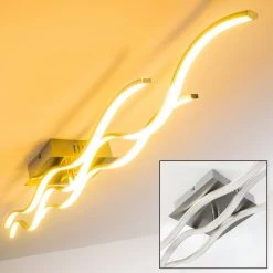 Hofstein Grant Deckenleuchte LED Nickel-Matt, 1-flammig -LED Leuchten Verkäufe 2022 grant deckenleuchte h300366 do5 16