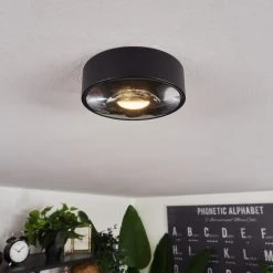 Hofstein Grayan&nbsp; Deckenleuchte LED Schwarz, 1-flammig -LED Leuchten Verkäufe 2022 grayan deckenleuchte h3583005 8