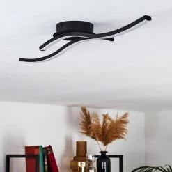 Hofstein Grossari Deckenleuchte LED Schwarz, 2-flammig