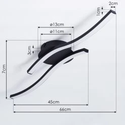 Hofstein Grossari Deckenleuchte LED Schwarz, 2-flammig -LED Leuchten Verkäufe 2022 grossari deckenleuchte h3380918 2