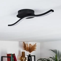 Hofstein Grossari Deckenleuchte LED Schwarz, 1-flammig