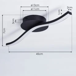Hofstein Grossari Deckenleuchte LED Schwarz, 1-flammig -LED Leuchten Verkäufe 2022 grossari deckenleuchte h3380932 2
