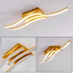 Hofstein Grossarl Deckenleuchte LED Gold, 1-flammig