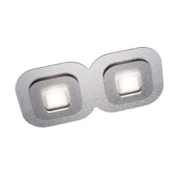 Grossmann AP Deckenleuchte LED Grau, Aluminium, 2-flammig
