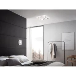 Grossmann AP Deckenleuchte LED Grau, Aluminium, 4-flammig