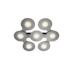Grossmann DISC Deckenleuchte LED Grau, Silber, 7-flammig