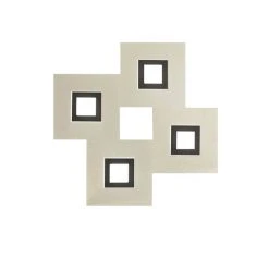 Grossmann KARREE Deckenleuchte LED Schwarz, Aluminium, 4-flammig