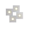 Grossmann KARREE Deckenleuchte LED Aluminium, Champagner, 4-flammig