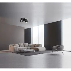 Grossmann ROCKS Deckenleuchte LED Schwarz, 6-flammig