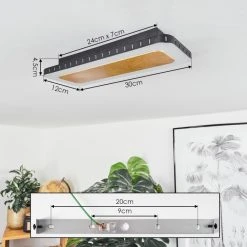 Hofstein Guacacallo Deckenpanel LED Schwarz, Wei&szlig;, Gold, 1-flammig -LED Leuchten Verkäufe 2022 guacacallo deckenpanel h3459607 3