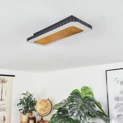 Hofstein Guacacallo Deckenpanel LED Schwarz, Wei&szlig;, Gold, 1-flammig -LED Leuchten Verkäufe 2022 guacacallo deckenpanel h3459607 4