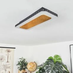 Hofstein Guacacallo Deckenpanel LED Schwarz, Wei&szlig;, Gold, 1-flammig -LED Leuchten Verkäufe 2022 guacacallo deckenpanel h3459607 9