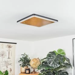 Hofstein Guacacallo Deckenpanel LED Schwarz, Wei&szlig;, Gold, 1-flammig -LED Leuchten Verkäufe 2022 guacacallo deckenpanel h3459836 4