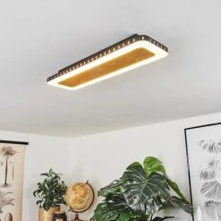 Hofstein Guacacallo Deckenpanel LED Schwarz, Wei&szlig;, Gold, 1-flammig -LED Leuchten Verkäufe 2022 guacacallo deckenpanel h3570906 8