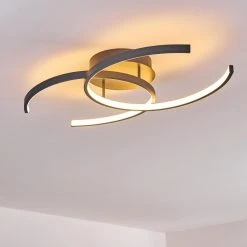 Hofstein Guinea Deckenleuchte LED Anthrazit, 2-flammig -LED Leuchten Verkäufe 2022 guinea deckenleuchte h3372395 2