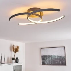 Hofstein Guinea Deckenleuchte LED Anthrazit, 2-flammig -LED Leuchten Verkäufe 2022 guinea deckenleuchte h3372395 6