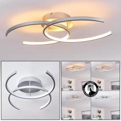 Hofstein Guinea Deckenleuchte LED Titan, 2-flammig