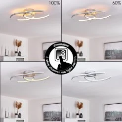 Hofstein Guinea Deckenleuchte LED Titan, 2-flammig -LED Leuchten Verkäufe 2022 guinea deckenleuchte h3372418 3