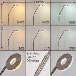 Hofstein Gulkana Stehleuchte LED Nickel-Matt, 1-flammig, Farbwechsler -LED Leuchten Verkäufe 2022 gulkana stehleuchte h3306604 2