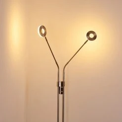 Hofstein Gulkana Stehleuchte LED Nickel-Matt, 2-flammig -LED Leuchten Verkäufe 2022 gulkana stehleuchte h3357880 10