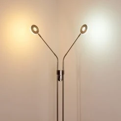 Hofstein Gulkana Stehleuchte LED Nickel-Matt, 2-flammig -LED Leuchten Verkäufe 2022 gulkana stehleuchte h3357880 12