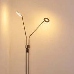 Hofstein Gulkana Stehleuchte LED Nickel-Matt, 2-flammig -LED Leuchten Verkäufe 2022 gulkana stehleuchte h3357880 13