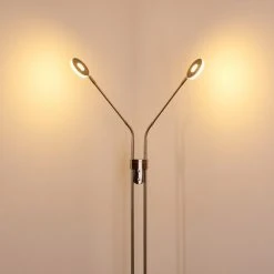 Hofstein Gulkana Stehleuchte LED Nickel-Matt, 2-flammig -LED Leuchten Verkäufe 2022 gulkana stehleuchte h3357880 17