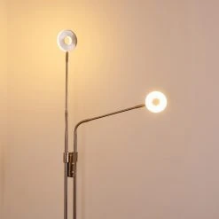Hofstein Gulkana Stehleuchte LED Nickel-Matt, 2-flammig -LED Leuchten Verkäufe 2022 gulkana stehleuchte h3357880 5