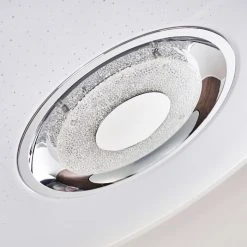 Hofstein Haderup Deckenleuchte LED Chrom, Wei&szlig;, 1-flammig, Fernbedienung, Farbwechsler -LED Leuchten Verkäufe 2022 haderup deckenleuchte h3169384 do1 13