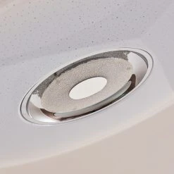 Hofstein Haderup Deckenleuchte LED Chrom, Wei&szlig;, 1-flammig, Fernbedienung -LED Leuchten Verkäufe 2022 haderup deckenleuchte h3169421 do1 20