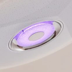 Hofstein Haderup Deckenleuchte LED Chrom, Wei&szlig;, 1-flammig, Fernbedienung -LED Leuchten Verkäufe 2022 haderup deckenleuchte h3169421 do1 7