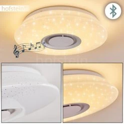 Hofstein Haderup Deckenleuchte LED Weiß, 1-flammig