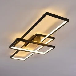 Hofstein Hagenberg Deckenleuchte LED Schwarz, Holz hell, 1-flammig -LED Leuchten Verkäufe 2022 hagenberg deckenleuchte h3312254 16