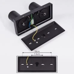 Hofstein Hakamken Deckenleuchte LED Schwarz, 2-flammig -LED Leuchten Verkäufe 2022 hakamken deckenleuchte h3438503 4