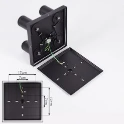 Hofstein Hakamken Deckenleuchte LED Schwarz, 4-flammig -LED Leuchten Verkäufe 2022 hakamken deckenleuchte h3438510 4