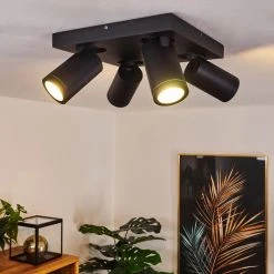 Hofstein Hakamken Deckenleuchte LED Schwarz, 4-flammig -LED Leuchten Verkäufe 2022 hakamken deckenleuchte h3438510 6