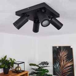 Hofstein Hakamken Deckenleuchte LED Schwarz, 4-flammig -LED Leuchten Verkäufe 2022 hakamken deckenleuchte h3438510 9