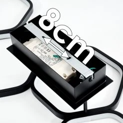 Hofstein Halmstad Deckenleuchte LED Schwarz, 1-flammig -LED Leuchten Verkäufe 2022 halmstad deckenleuchte h3308332 19