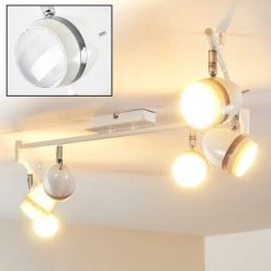 Hofstein Hamburg Deckenspot LED Wei&szlig;, 6-flammig