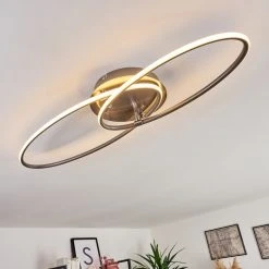 Hofstein Harpeth Deckenleuchte LED Nickel-Matt, 1-flammig -LED Leuchten Verkäufe 2022 harpeth deckenleuchte h3383049 8