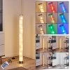 Hofstein Hatara Stehleuchte LED Chrom, 1-flammig, Fernbedienung, Farbwechsler