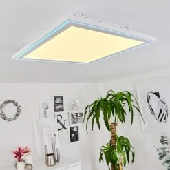 Hofstein Haumonia Deckenpanel LED Wei&szlig;, 2-flammig, Fernbedienung, Farbwechsler -LED Leuchten Verkäufe 2022 haumonia deckenpanel h3562635 10