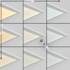 Hofstein Haumonia Deckenpanel LED Wei&szlig;, 2-flammig, Fernbedienung, Farbwechsler -LED Leuchten Verkäufe 2022 haumonia deckenpanel h3562635 2