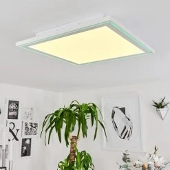 Hofstein Haumonia Deckenpanel LED Wei&szlig;, 2-flammig, Fernbedienung, Farbwechsler -LED Leuchten Verkäufe 2022 haumonia deckenpanel h3562635 8