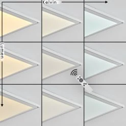 Hofstein Haumonia Deckenpanel LED Wei&szlig;, 2-flammig, Fernbedienung, Farbwechsler -LED Leuchten Verkäufe 2022 haumonia deckenpanel h3562659 2
