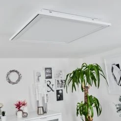 Hofstein Haumonia Deckenpanel LED Wei&szlig;, 2-flammig, Fernbedienung, Farbwechsler -LED Leuchten Verkäufe 2022 haumonia deckenpanel h3562659 4